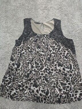 Maurices Women's Plus Size 2X (Size 18/20) Leopard & Lace Silky Tank Cami Top!!